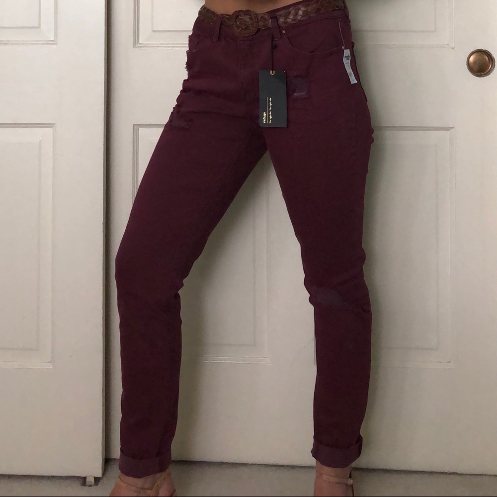 NWT REFUGE Maroon Jeans